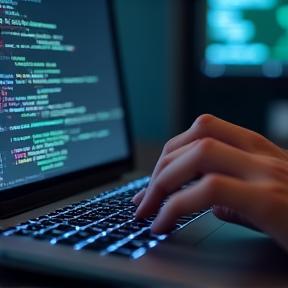 Developer designing custom software